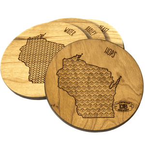 Wooden Ingredient Coaster Set