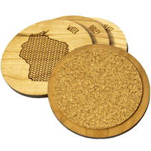 Load image into Gallery viewer, Wooden Ingredient Coaster Set